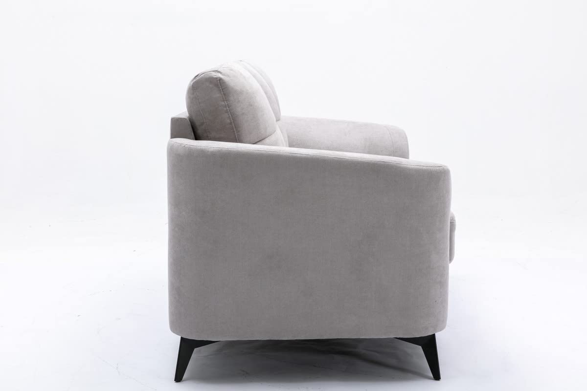 Light Gray Upholstered Loveseat H32905