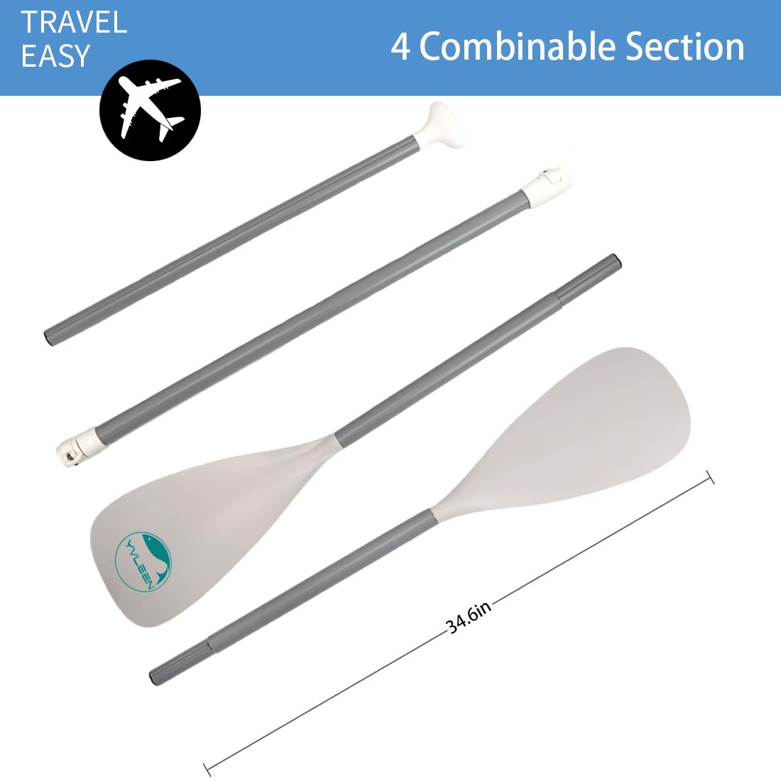 Adjustable Aluminum 4-Piece Floating Paddle L516