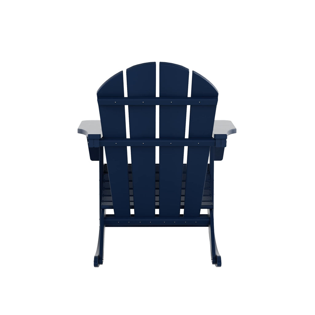 Navy Blue HDPE Outdoor Rocking Chair N474028