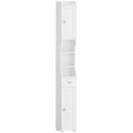 White Tall Narrow Bathroom Storage Cabinet R719