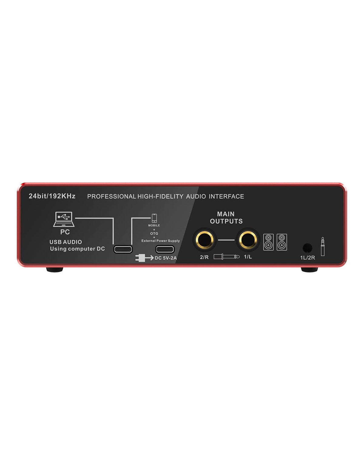 2X2 24-bit/192kHz Audio Interface with XLR/TRS Combo Input J68641