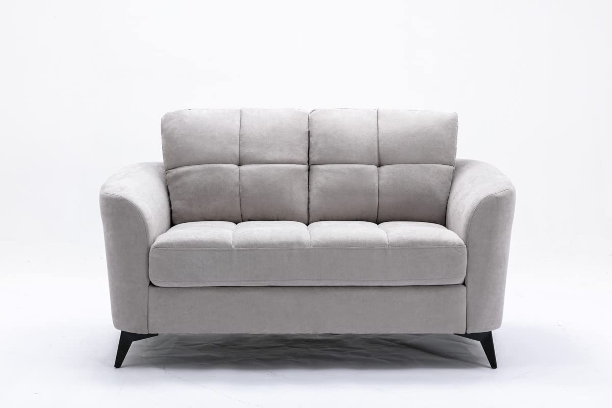 Light Gray Upholstered Loveseat H32905
