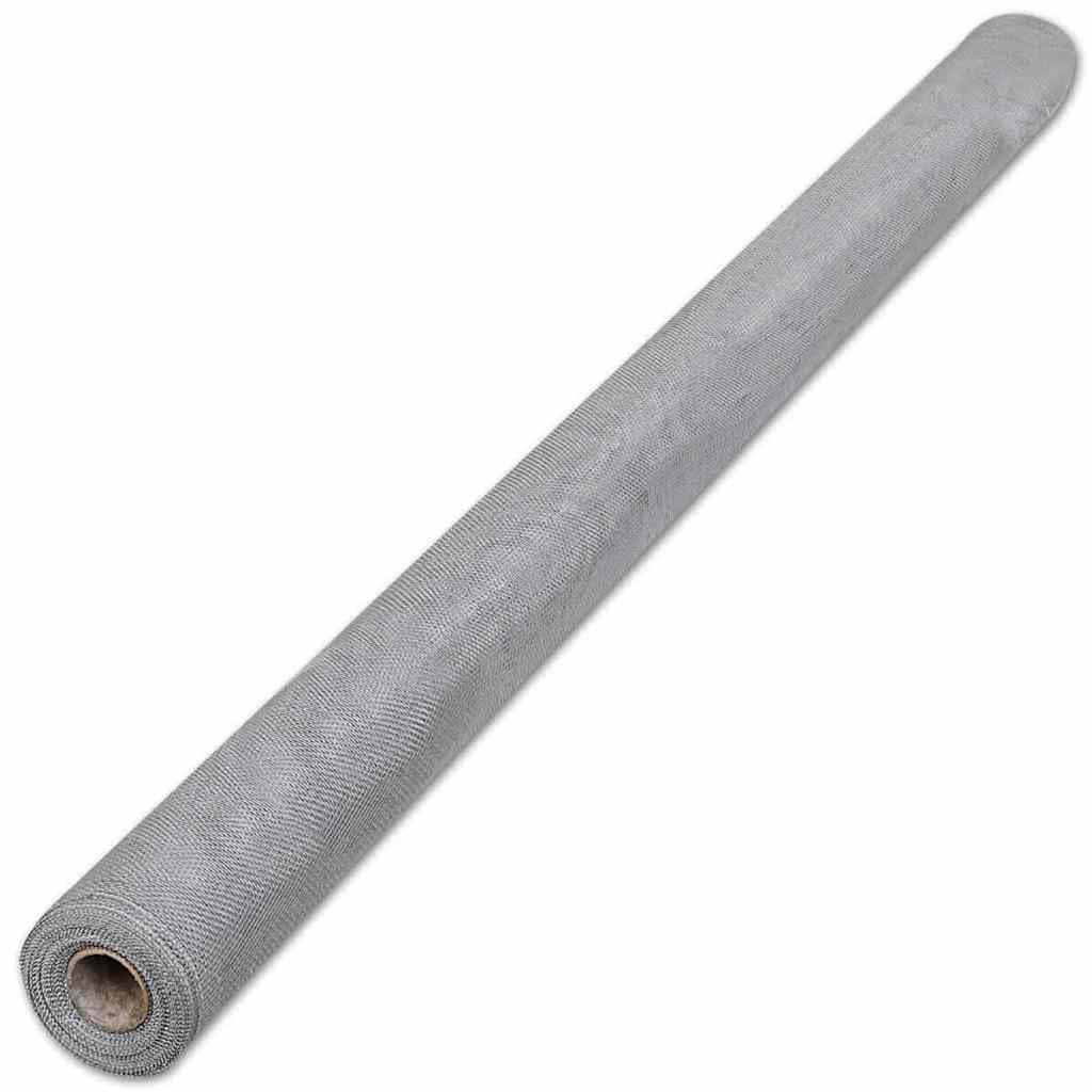 Aluminum Mesh Screen 39.4x196.9 Inch Silver Mesh Roll L278814