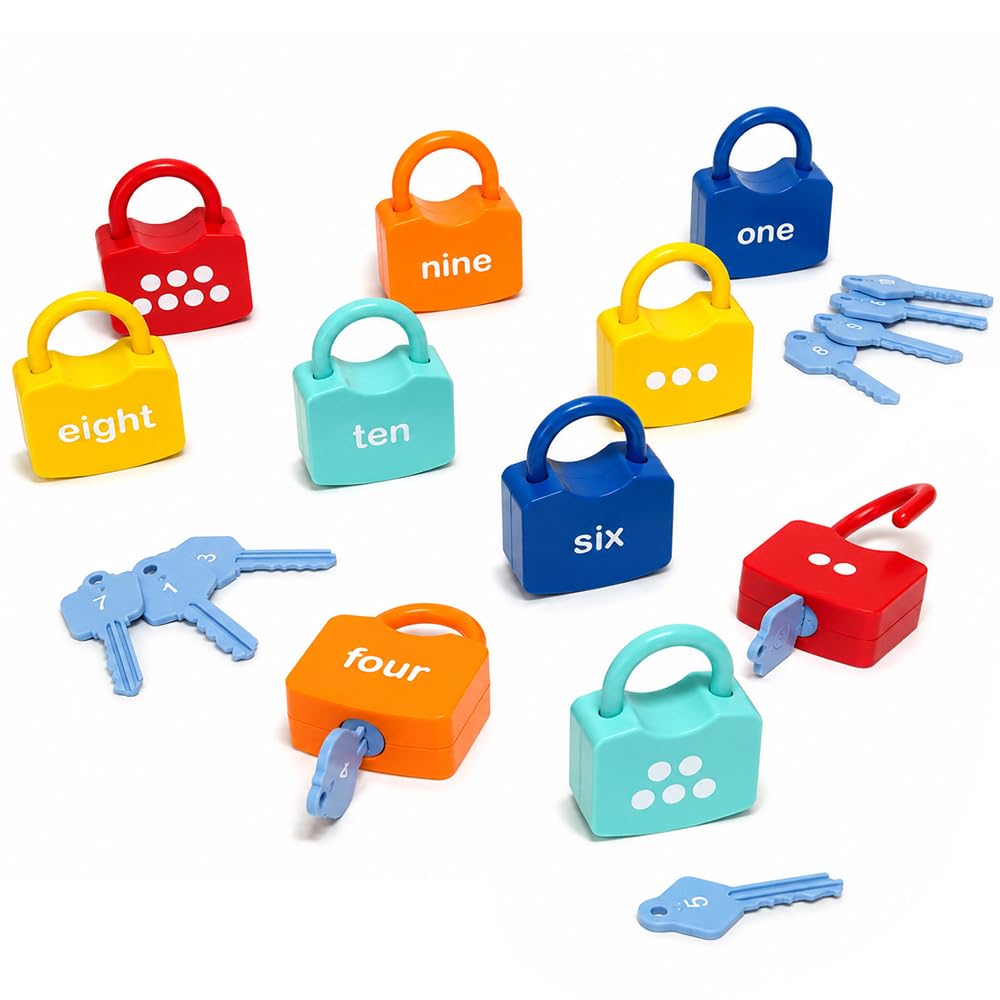 Number Learning Locks with Keys Counting Toys B8722