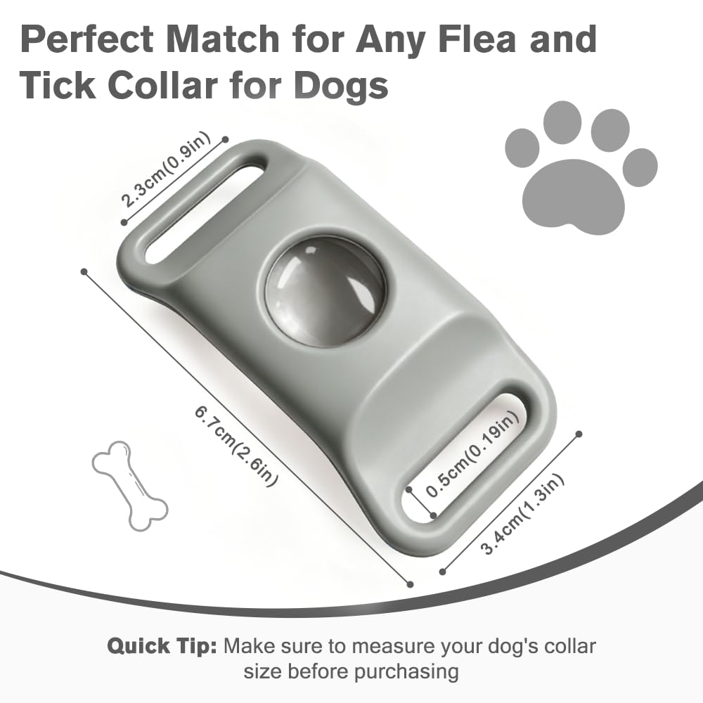 Flea and Tick Pendant for Dogs with 2 Silicone Buckles 4 Refills L55045