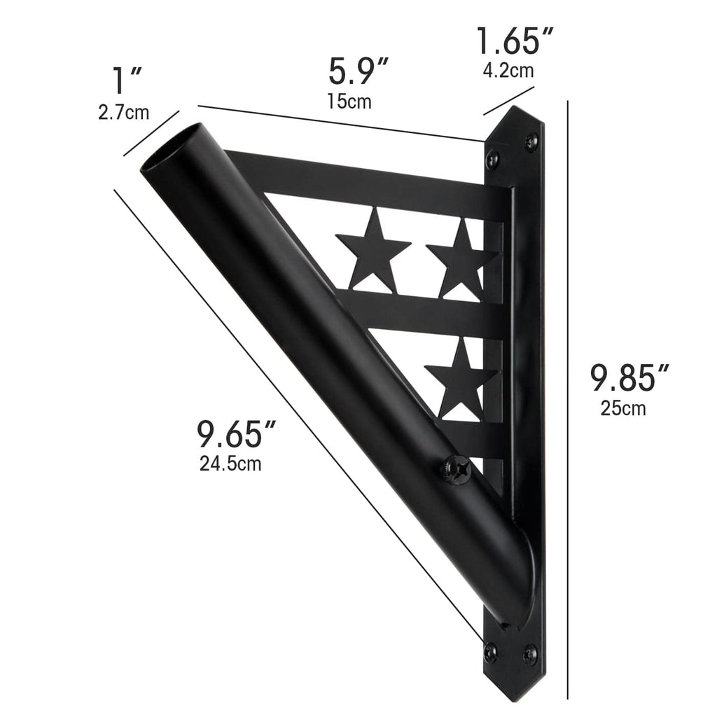 Flag Pole Heavy Duty Iron Weather Resistant Mounting Brackets Q505