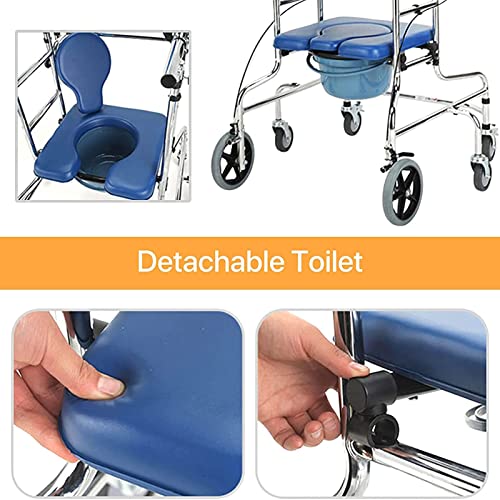 Upright Rollator Walker with 8 Wheels and Seat X147979