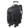 Rolling Backpack with Silent Wheels Black O948743