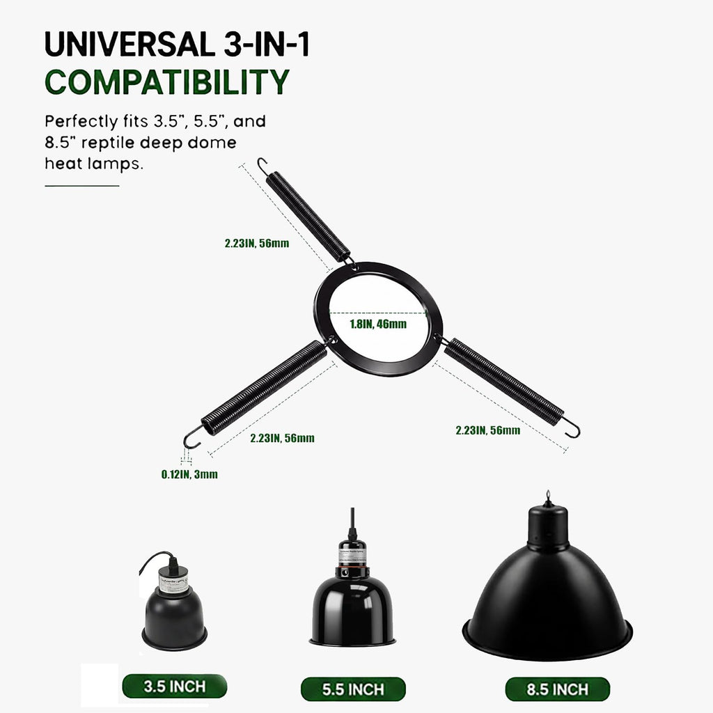 Black Lamp Fixture Mounting Spring Clips C327