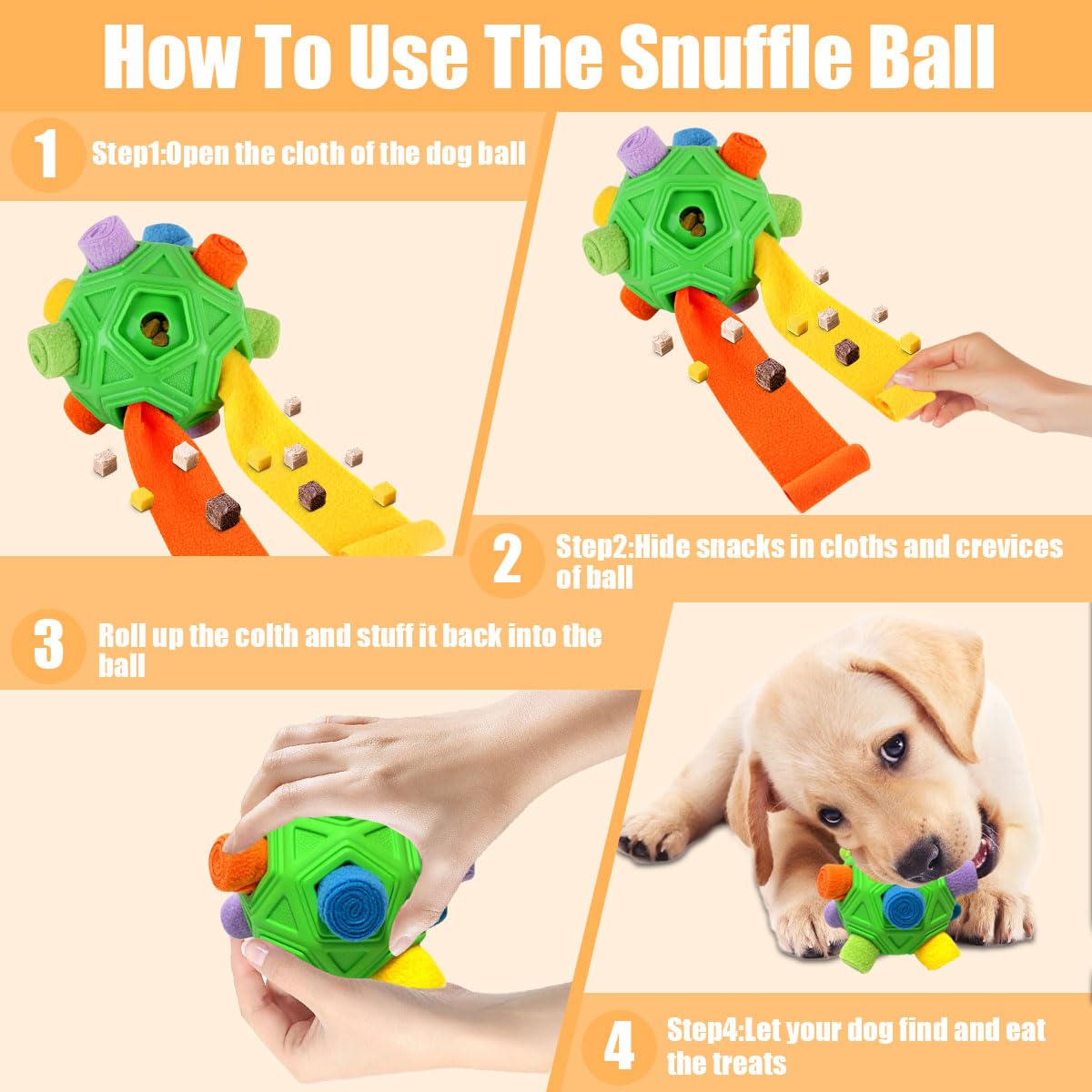 Interactive Puzzle Dog Toys Slow Feeder with Squeaky Carrot Toy A7749