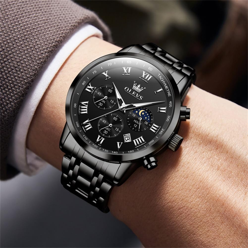 Men Stainless Steel Analog Quartz Wrist Watch O340434