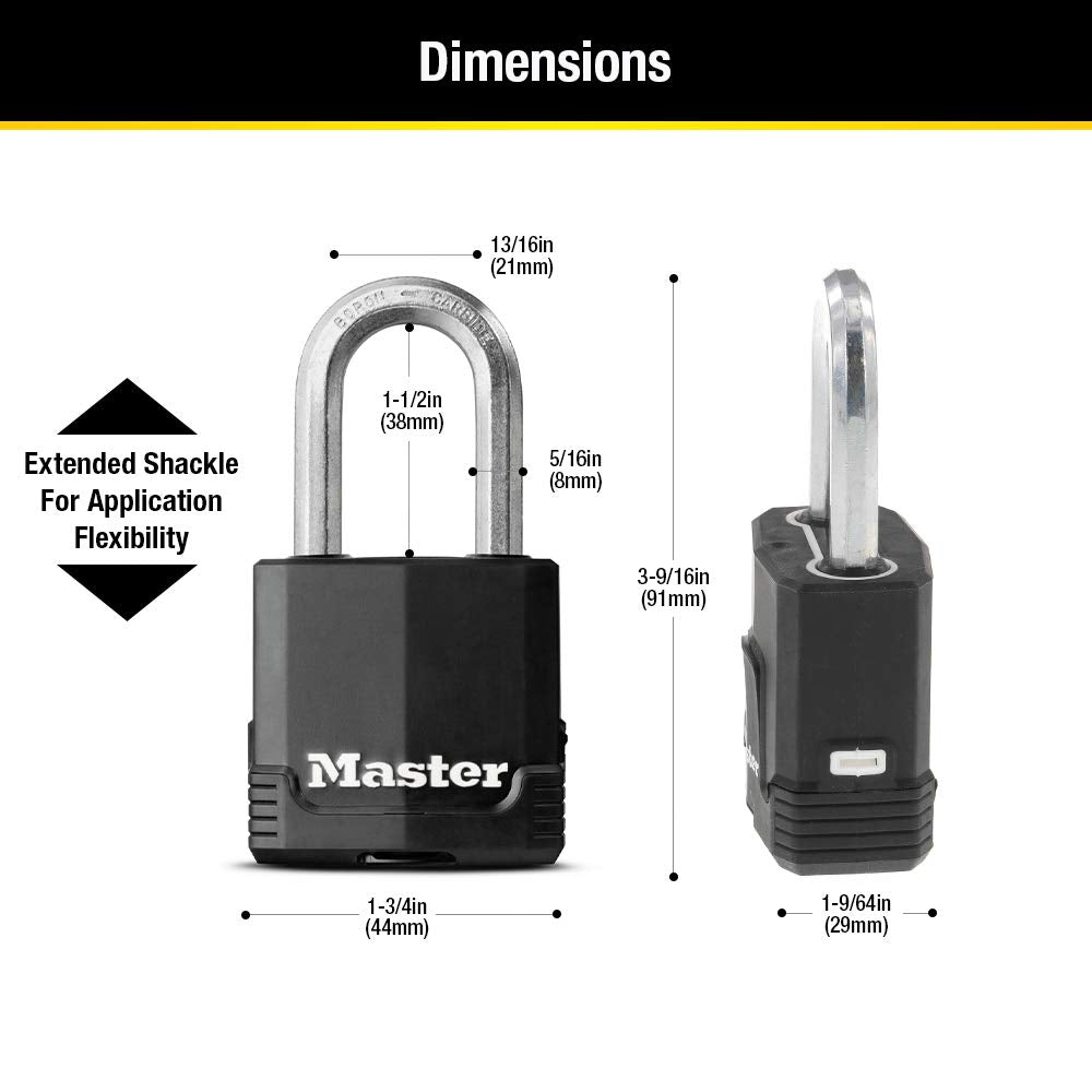 Heavy-Duty Keyed Outdoor Padlock 4-Pack N1693