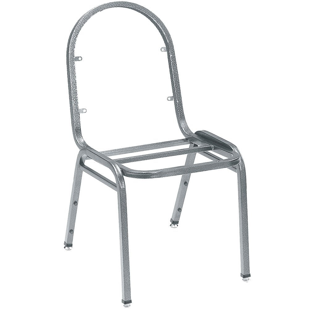 Vinyl-upholstered Dome Back Stack Chair with Steel Frame, 300-lb Weight Capacity T4420