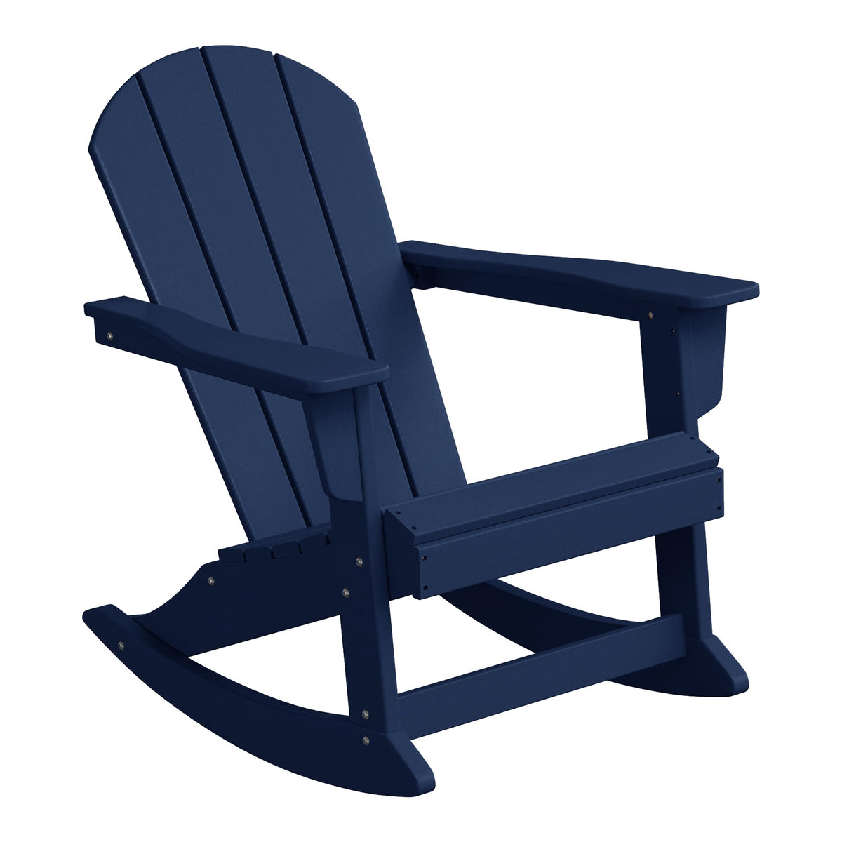 Navy Blue HDPE Outdoor Rocking Chair N474028