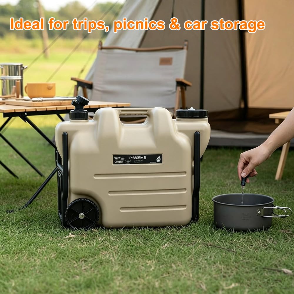 7.4 Gallon Water Container with Tap and Wheels H9612