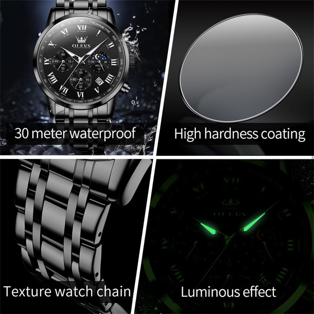 Men Stainless Steel Analog Quartz Wrist Watch O340434