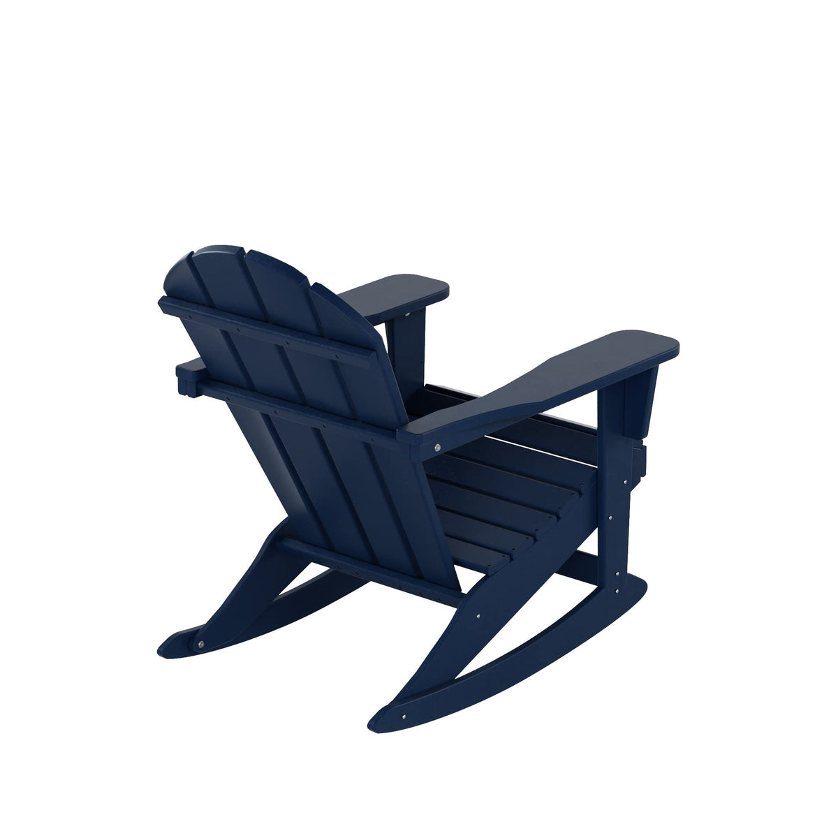 Navy Blue HDPE Outdoor Rocking Chair N474028