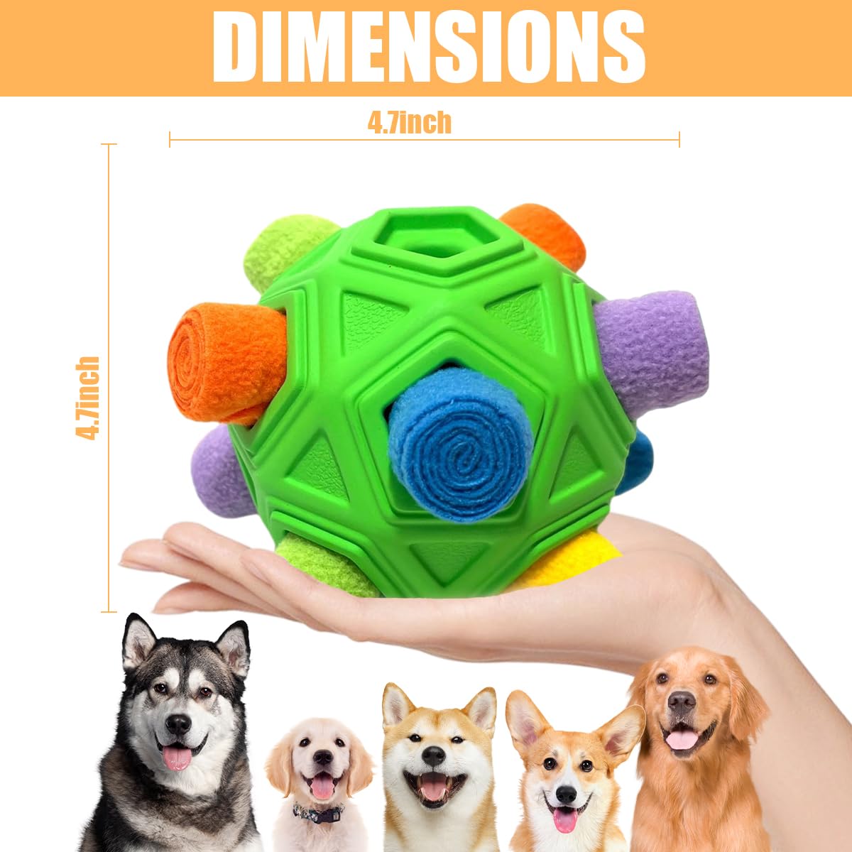 Interactive Puzzle Dog Toys Slow Feeder with Squeaky Carrot Toy A7749
