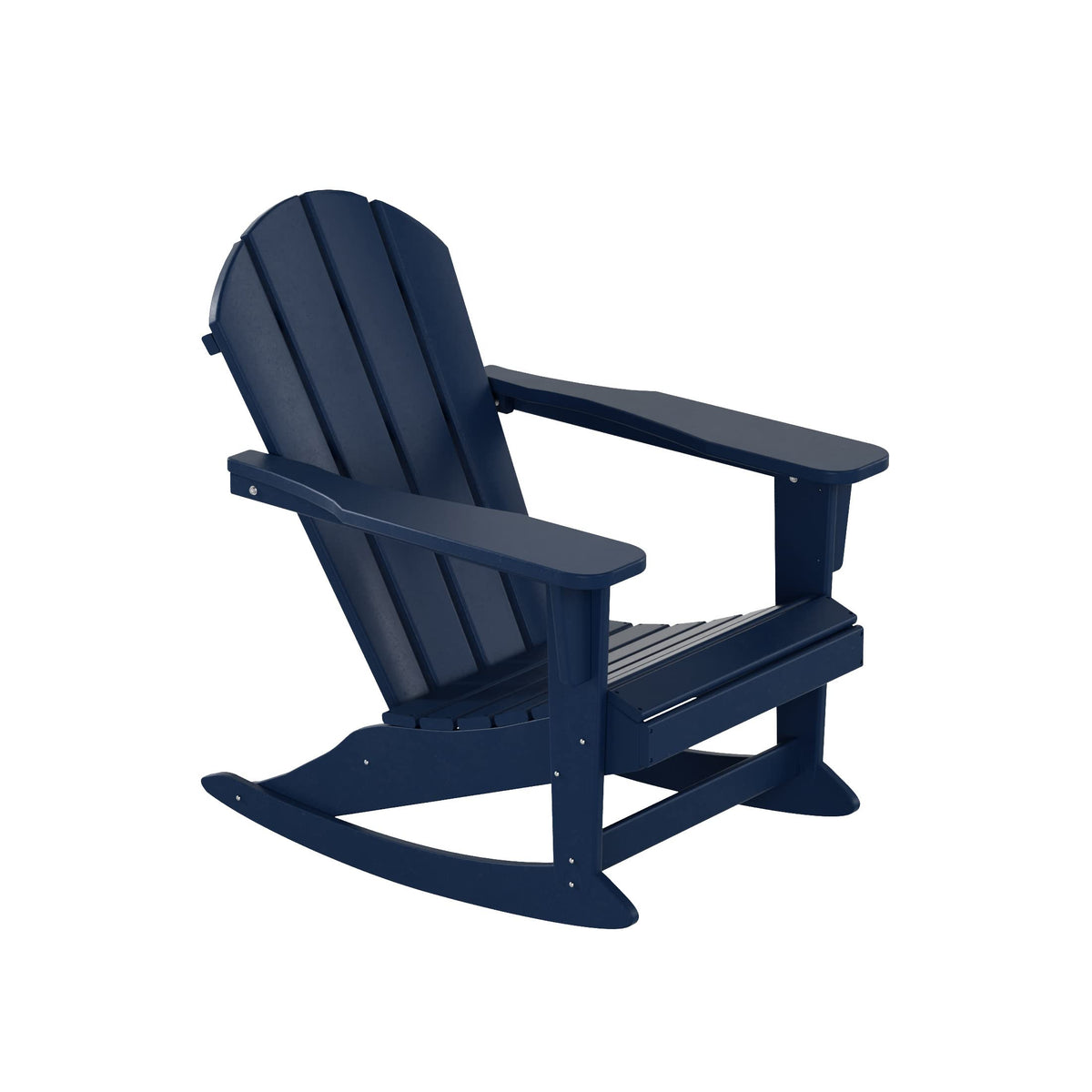 Navy Blue HDPE Outdoor Rocking Chair N474028