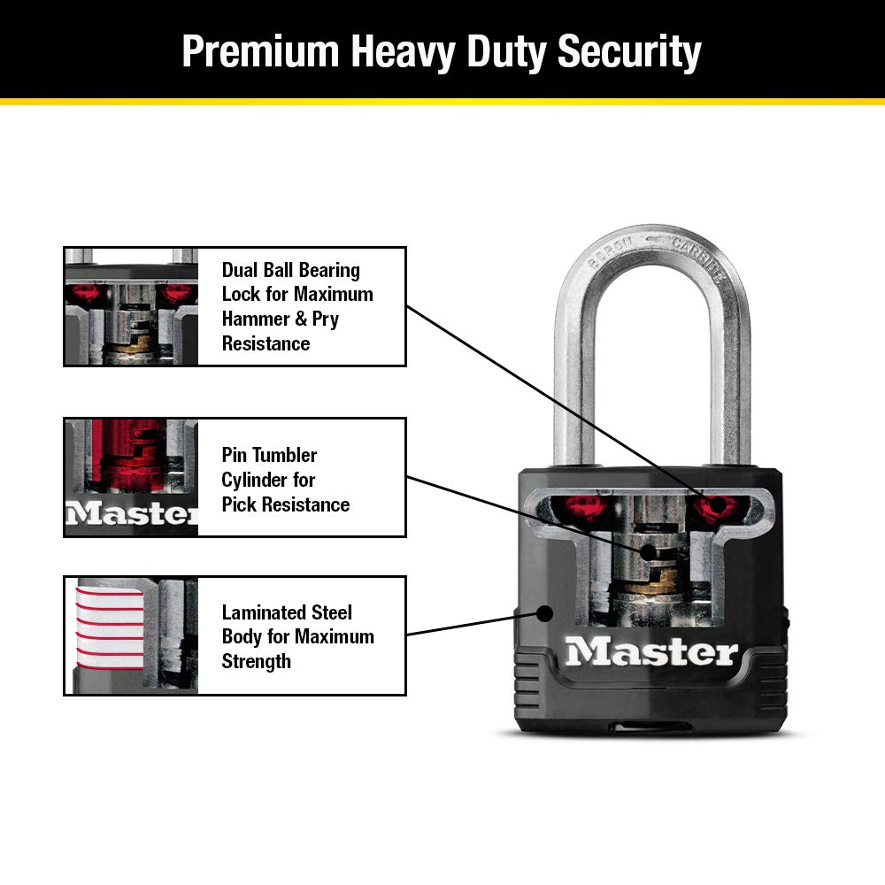 Heavy-Duty Keyed Outdoor Padlock 4-Pack N1693