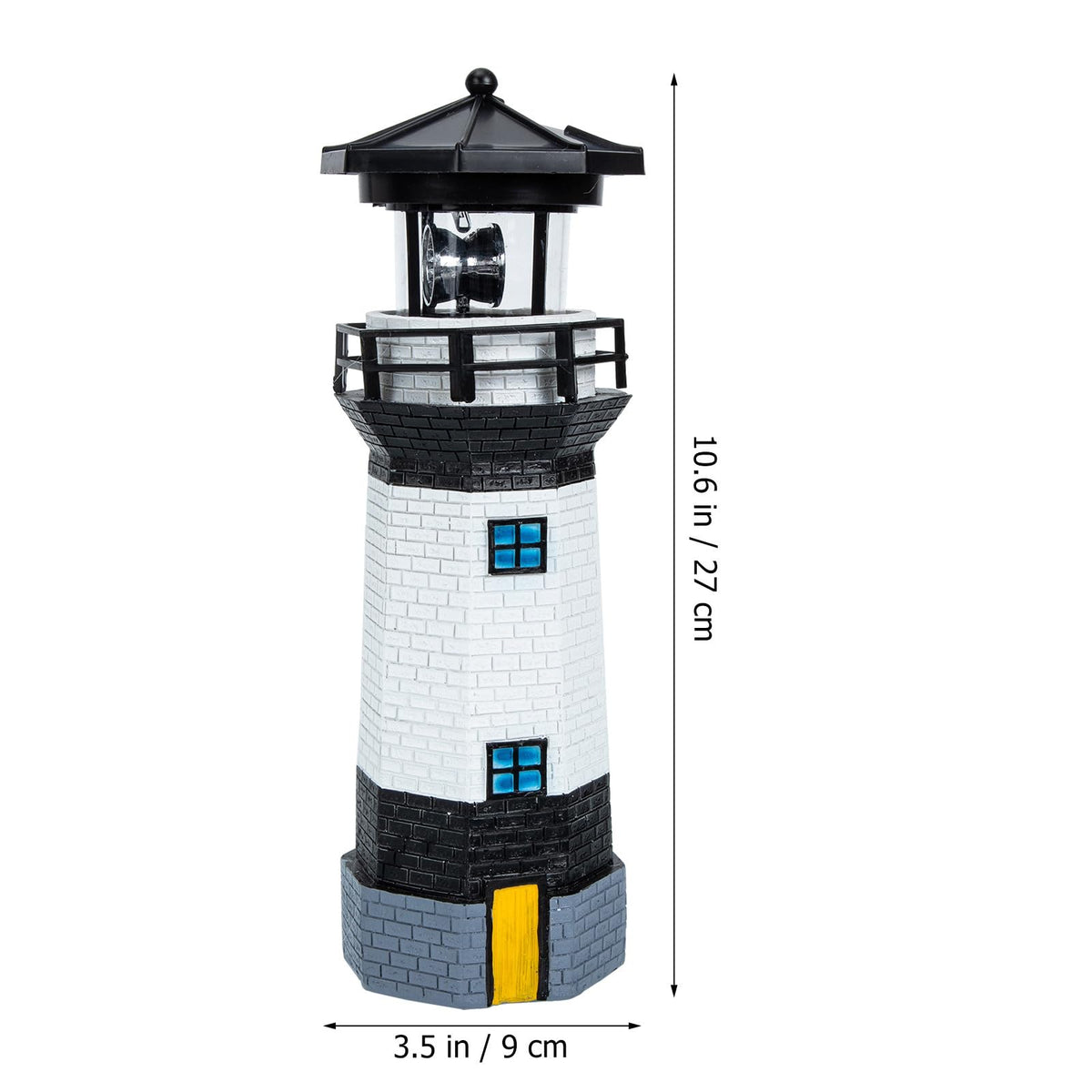 Solar Powered Lighthouse Resin LED Light F85234