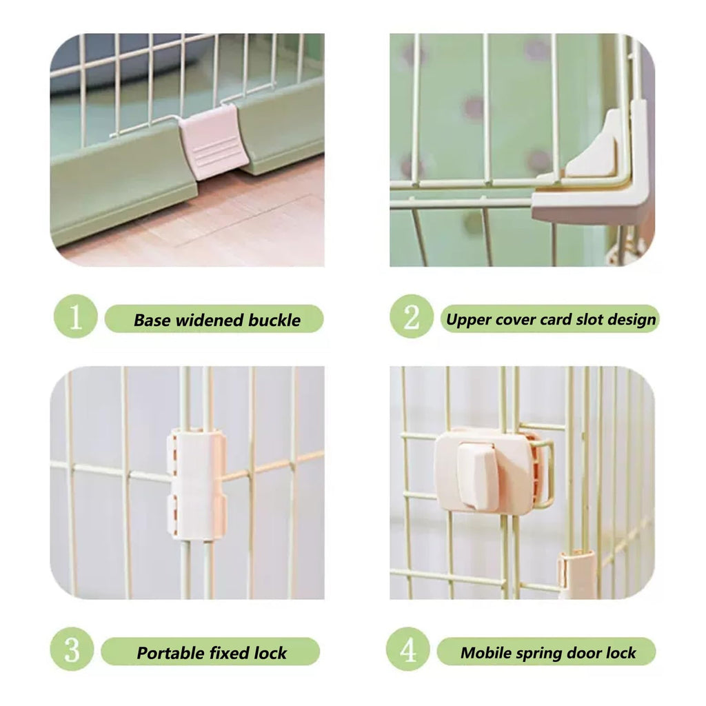 4-Tier Cat Cage Playpen with Hammock & Platforms D61430