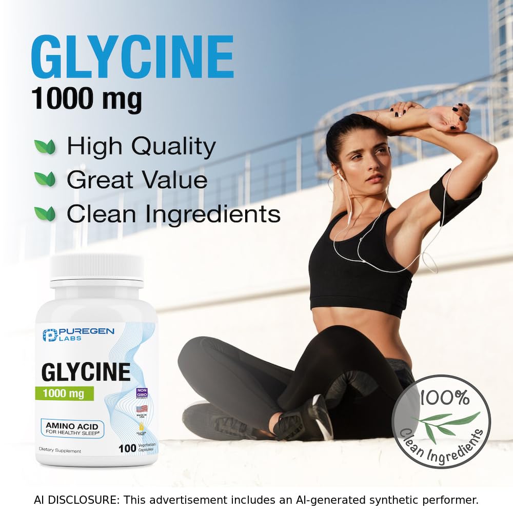 Glycine 1000mg 100 Vegetarian Capsules E932089