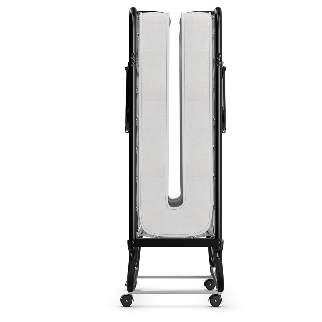 Folding Bed with Memory Foam Mattress and Metal Frame on Wheels U4820
