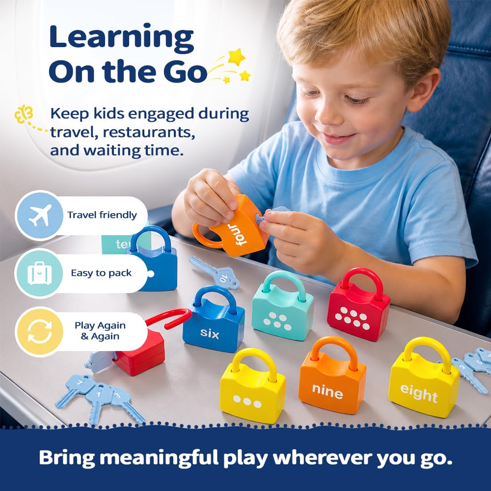 Number Learning Locks with Keys Counting Toys B8722