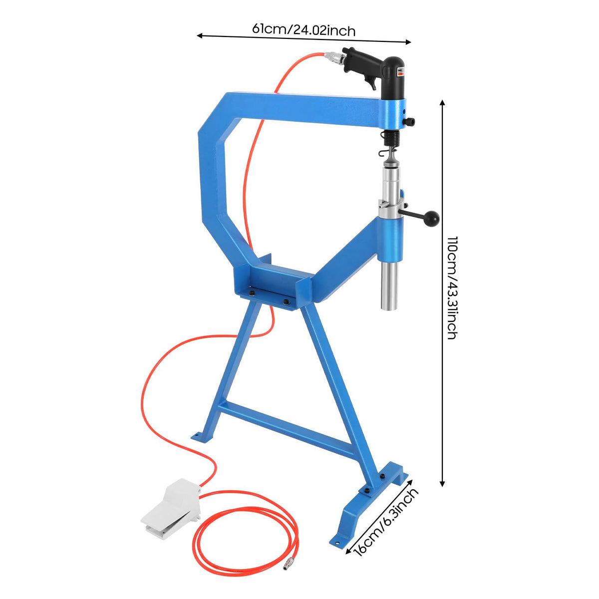 4" Pneumatic Planishing Hammer with Foot Pedal & Anvil A65206