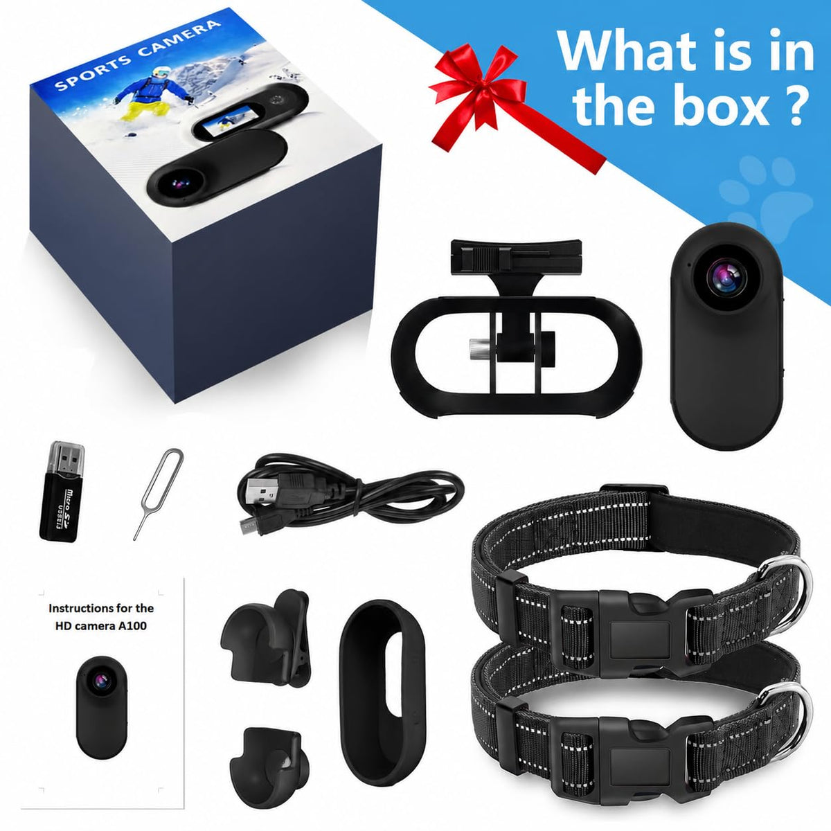 1080P Wireless Mini Pet Camera Collar U499