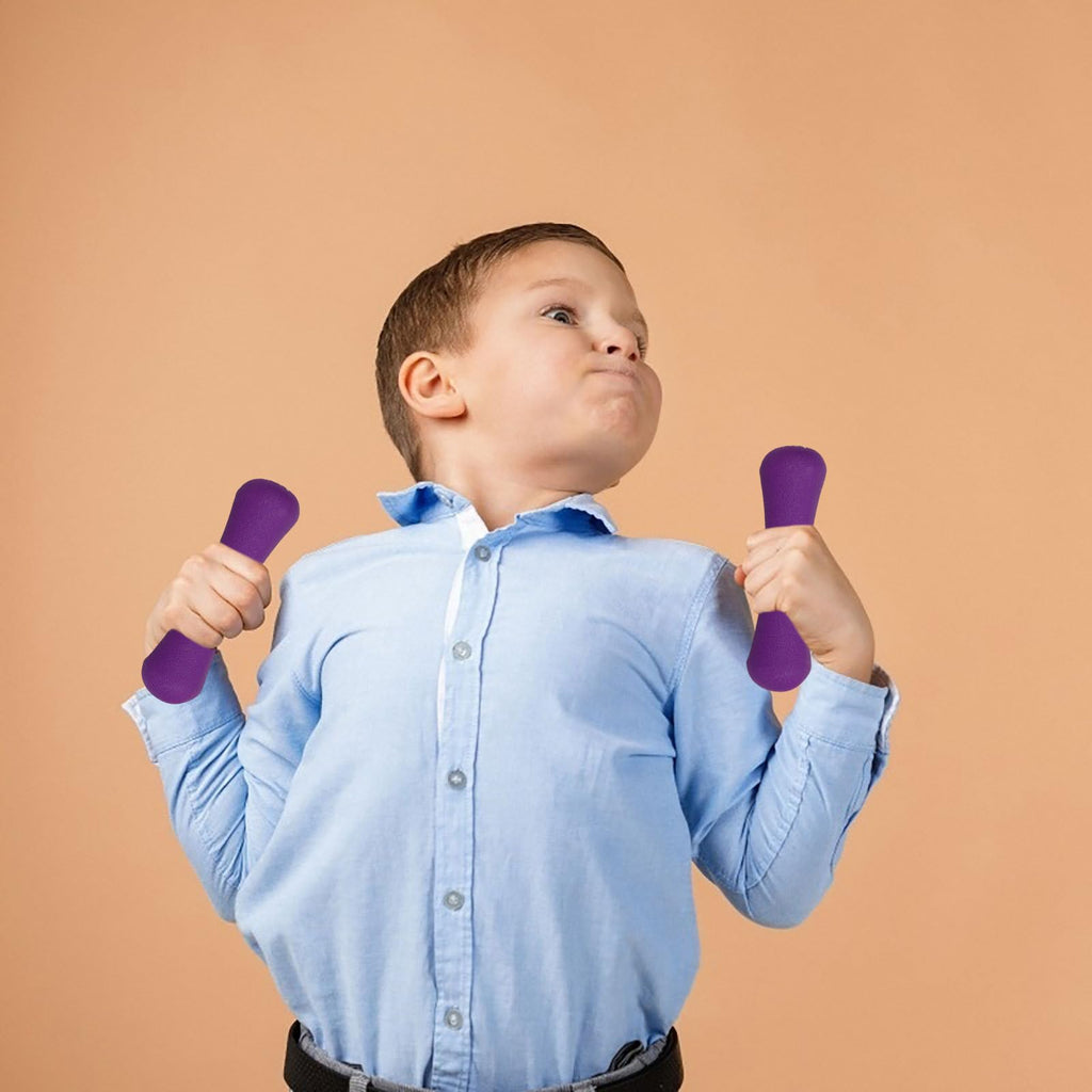 2pcs 0.5kg Purple Neoprene Coated Bone Shaped Dumbbells T853144