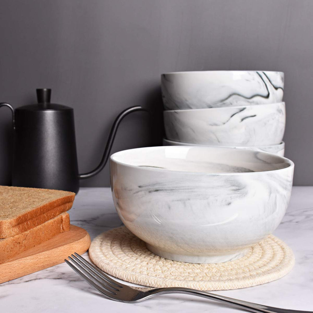 Ceramic Bowl Set of 4, 33 Oz, Dishwasher and Microwave Safe M2997