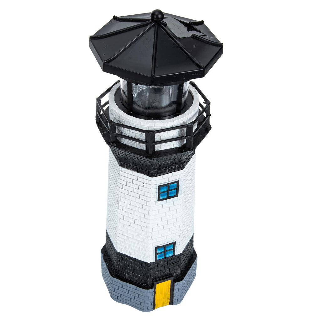 Solar Powered Lighthouse Resin LED Light F85234