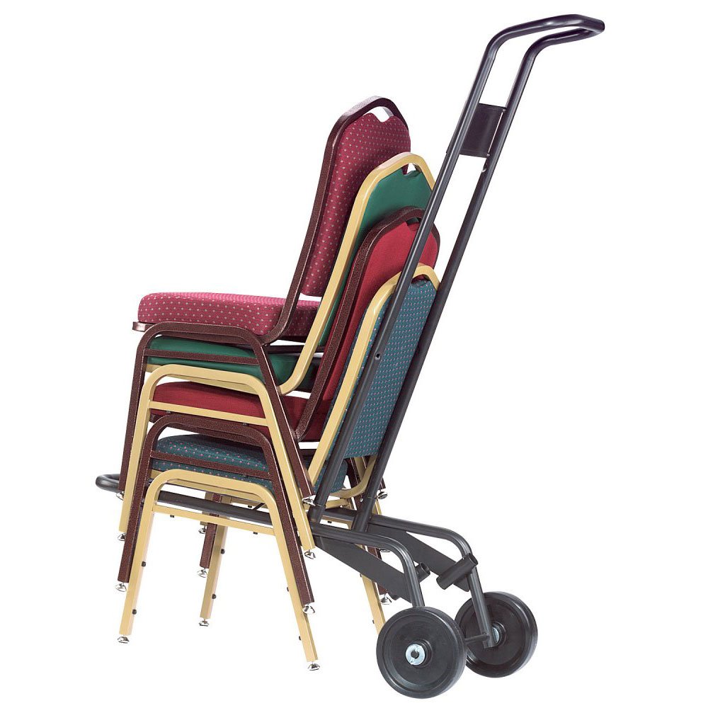 Vinyl-upholstered Dome Back Stack Chair with Steel Frame, 300-lb Weight Capacity T4420