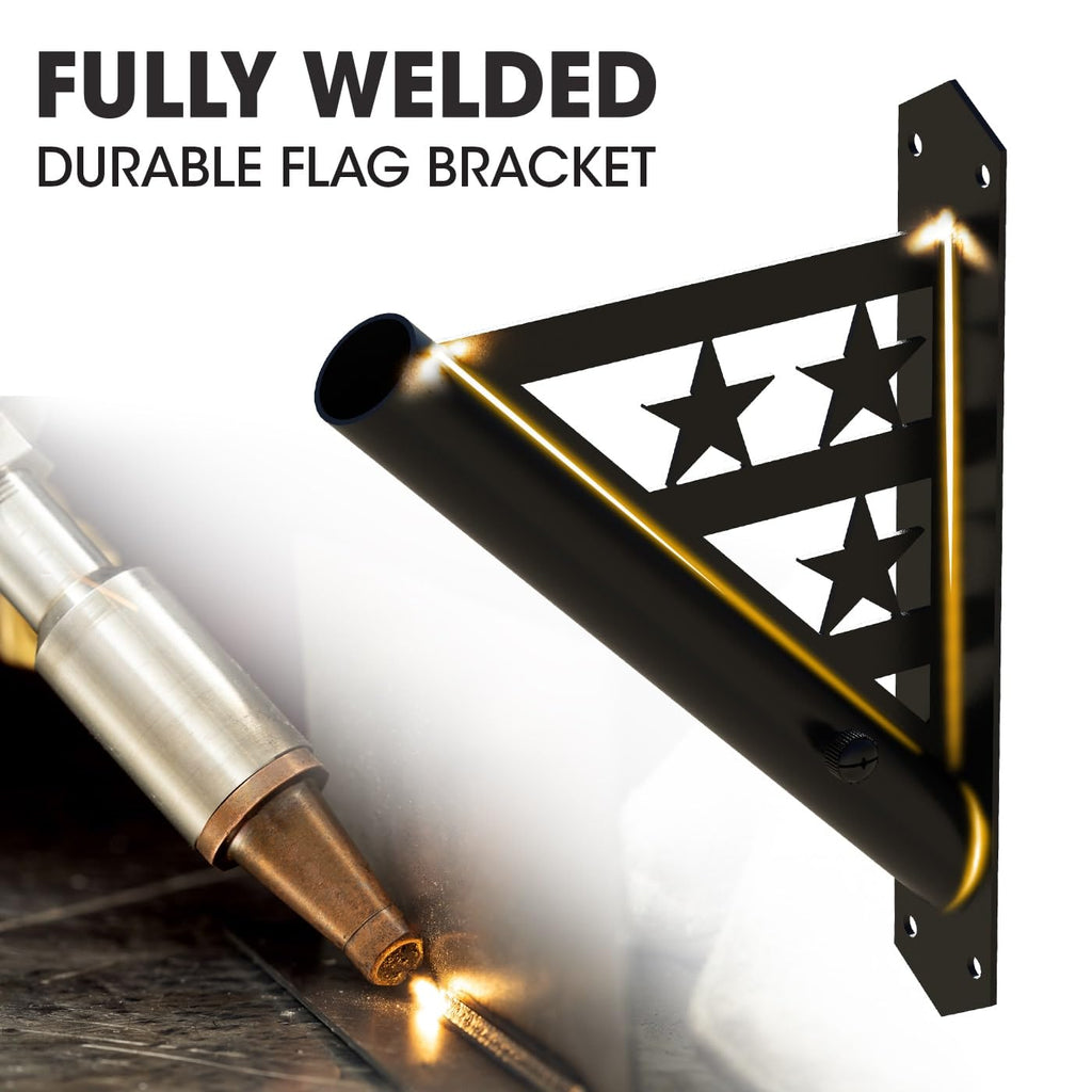 Flag Pole Heavy Duty Iron Weather Resistant Mounting Brackets Q505