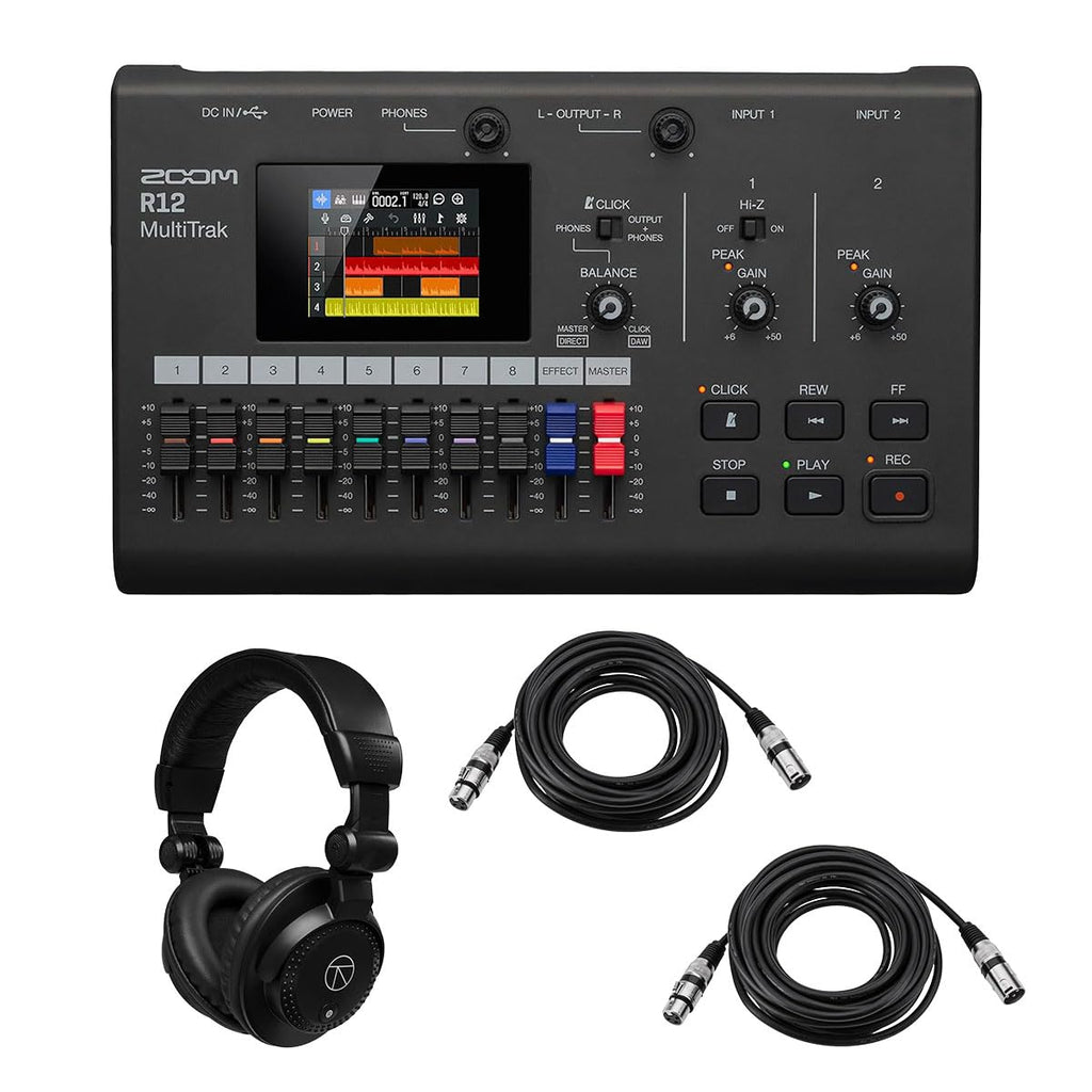 Portable Digital Recorder and Control Surface with Studio Monitor Headphones Z76399
