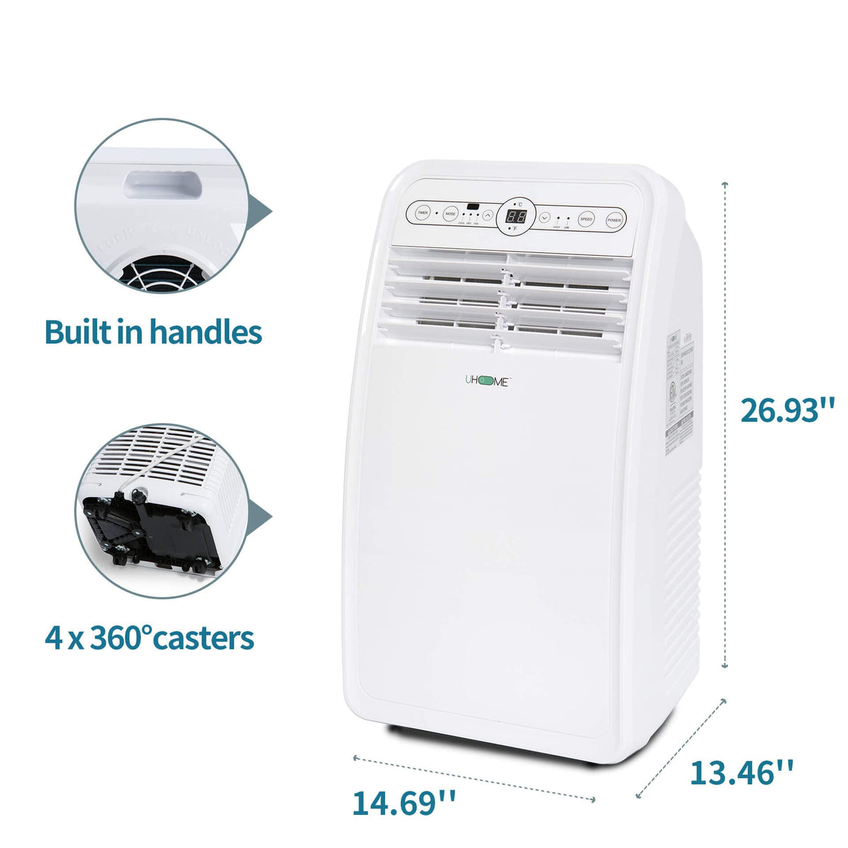 8000 BTU White Portable Air Conditioner M1971