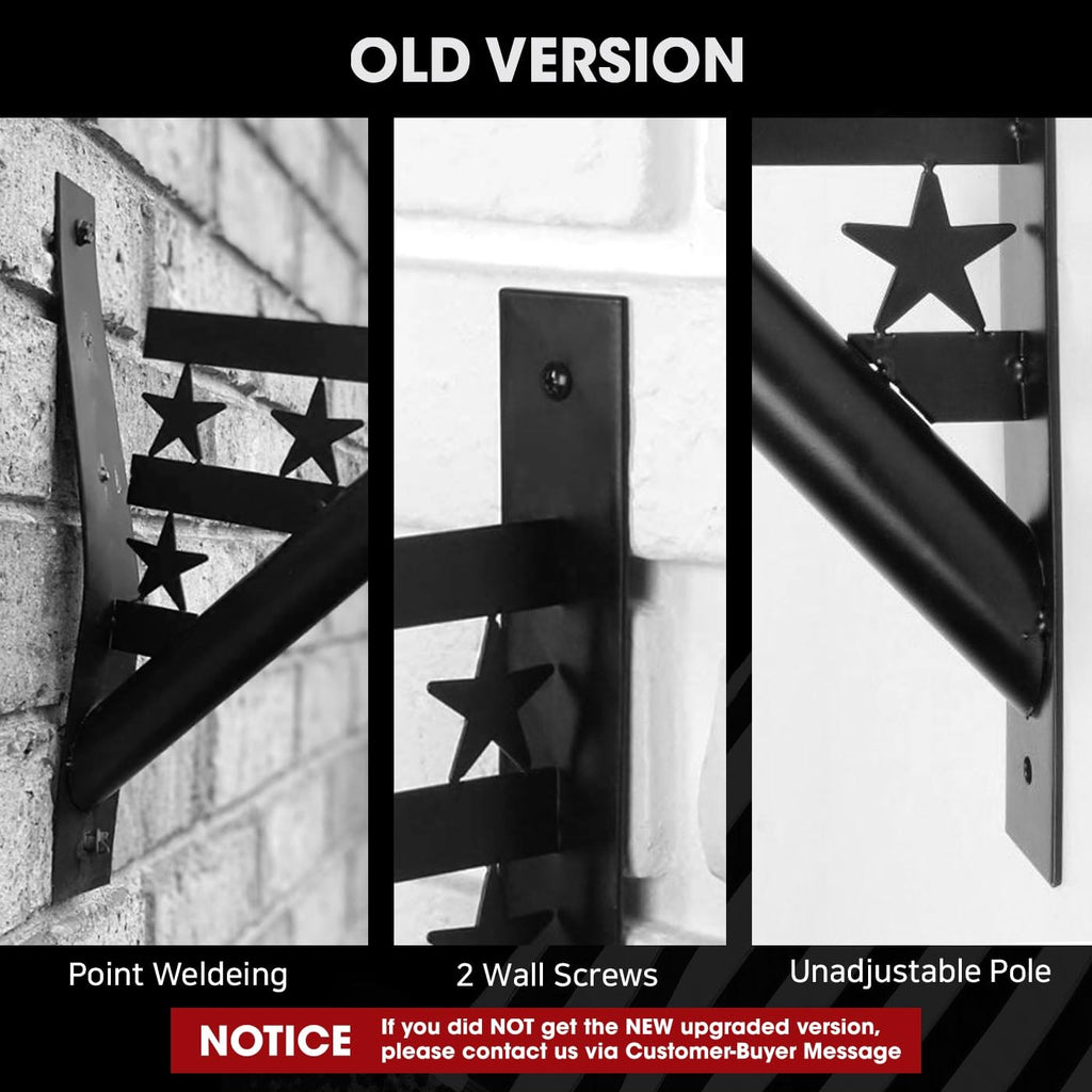Flag Pole Heavy Duty Iron Weather Resistant Mounting Brackets Q505