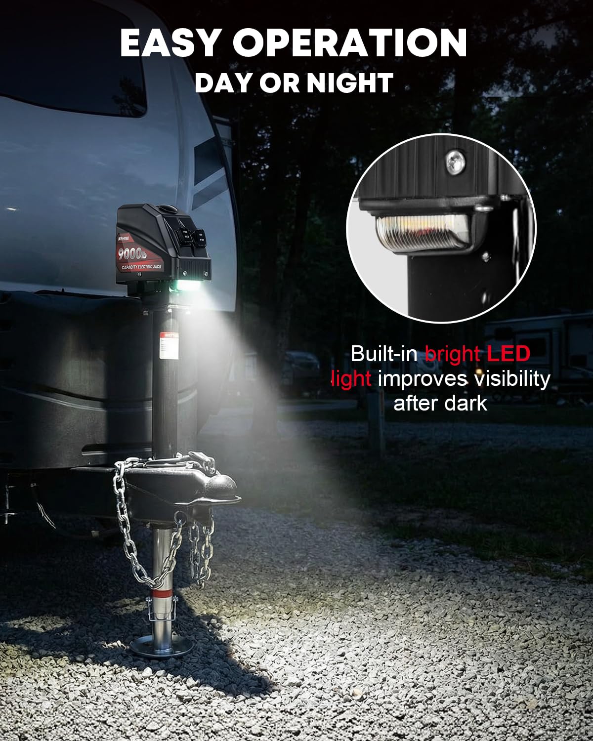 Electric Trailer Jack 9000 lbs 12V A-Frame B186