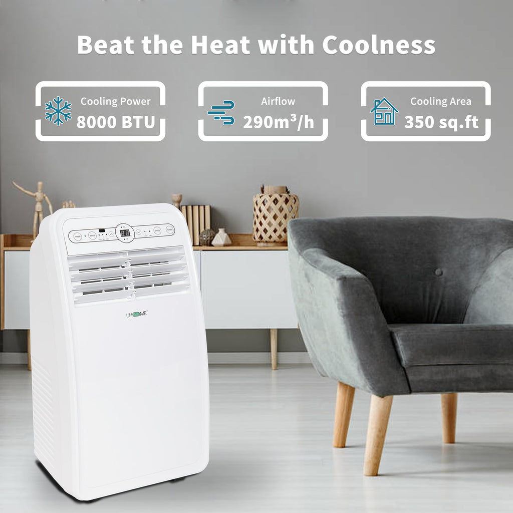 8000 BTU White Portable Air Conditioner M1971