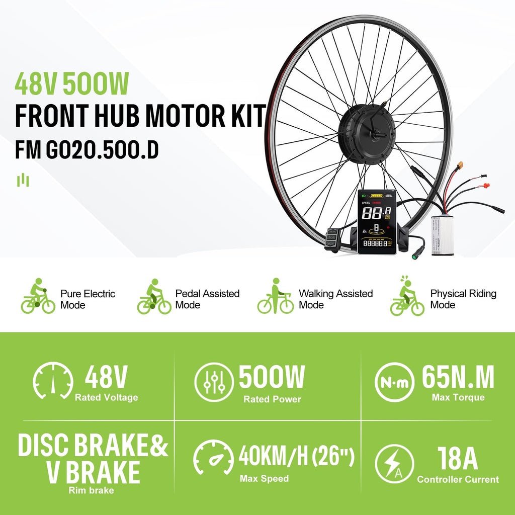 48V 500W Front Wheel Electric Bike Conversion Kit C91663