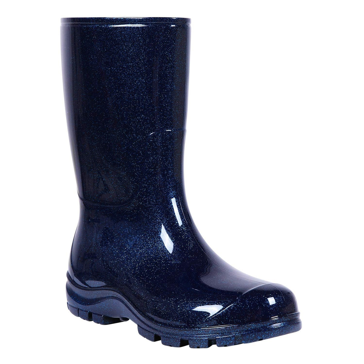 Women's Mid Calf Waterproof Rubber Rain Boots F2602