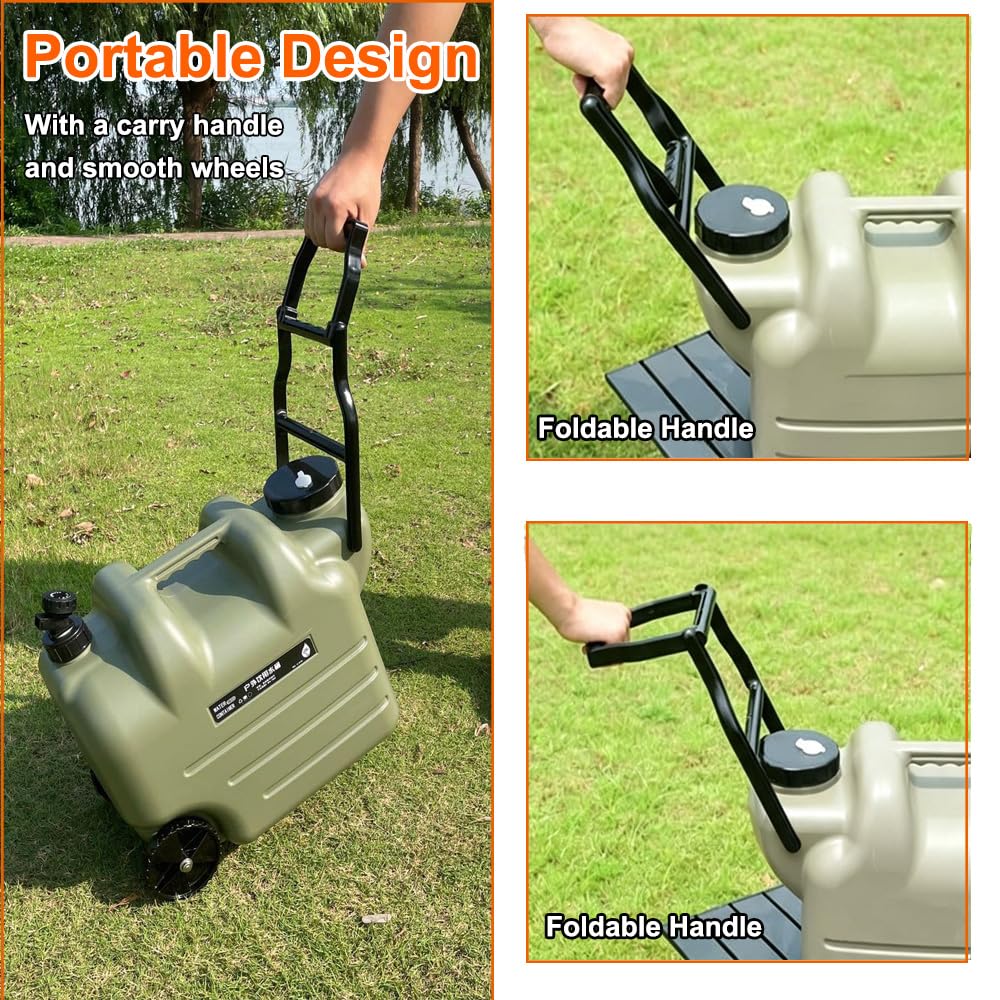 7.4 Gallon Water Container with Tap and Wheels H9612