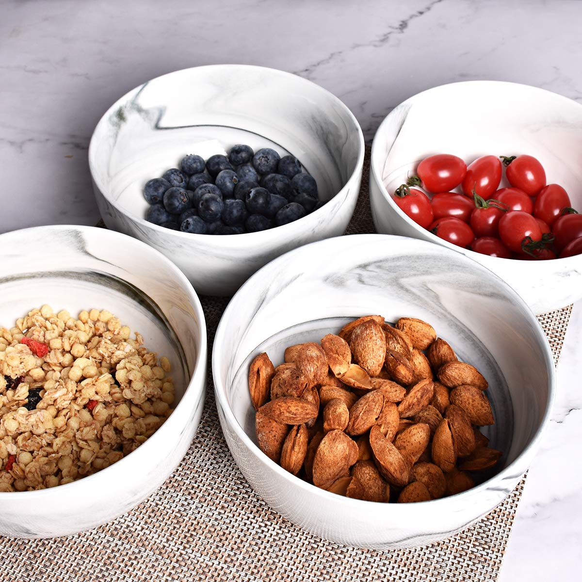 Ceramic Bowl Set of 4, 33 Oz, Dishwasher and Microwave Safe M2997