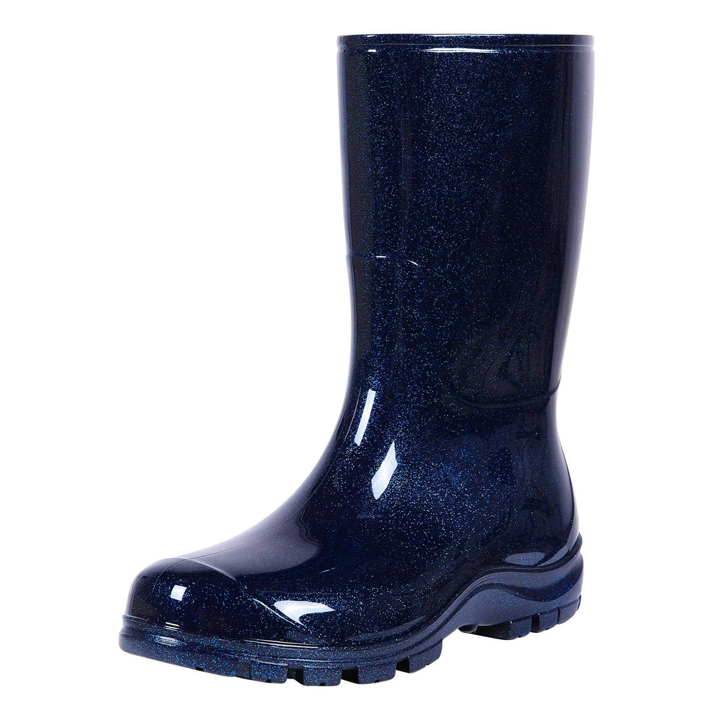 Women's Mid Calf Waterproof Rubber Rain Boots F2602