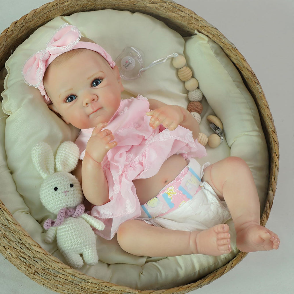 20 Inch Realistic Lifelike Newborn Baby Doll Girl with Vinyl Body J1959