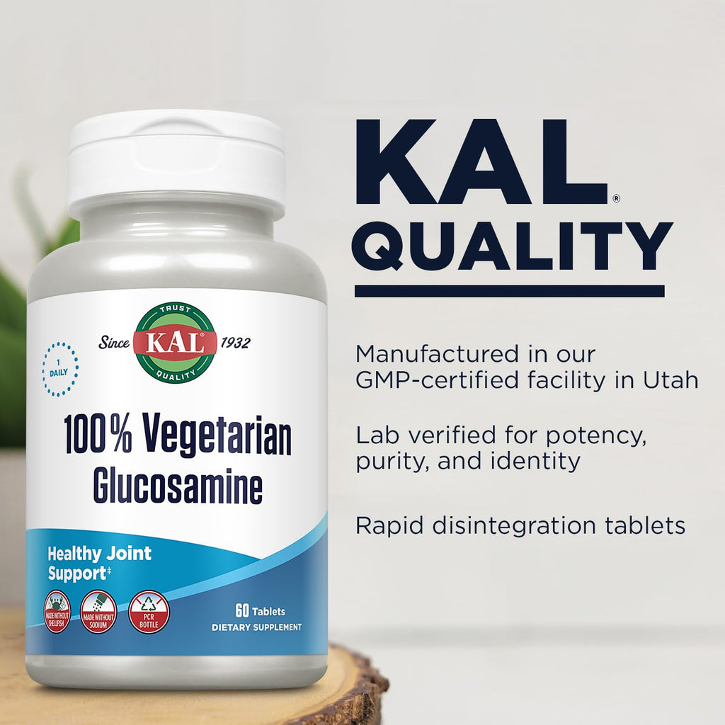 Vegetarian Glucosamine 1000 mg Joint Health Supplement 60 Tablets Y580