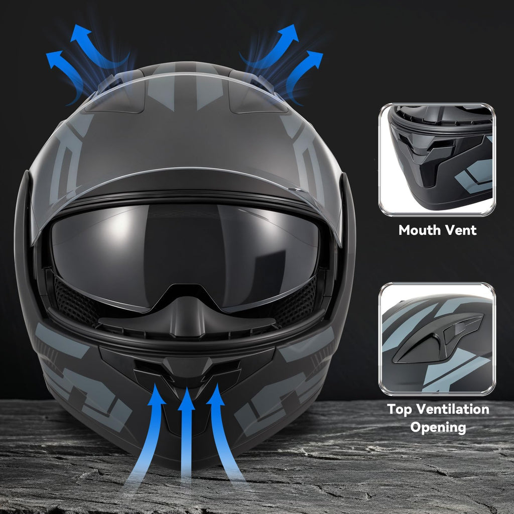 DOT Approved Modular Flip Up Motorcycle Helmet O803864