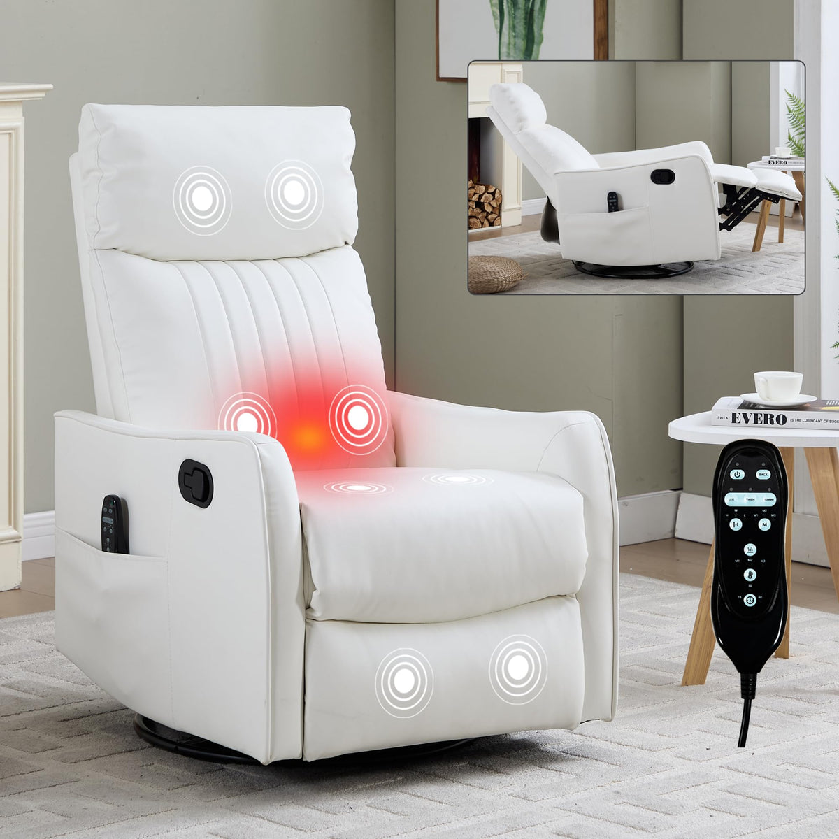 High Back Massage Recliner with Heat P5376